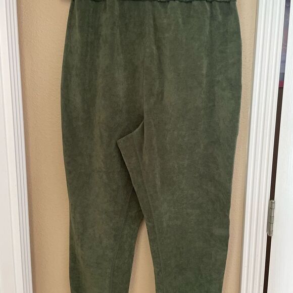Free People Movement Green Velour Jogger Pants Womens XS - Picture 7 of 12